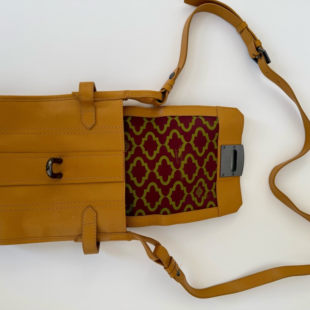 Yellow Leather Crossbody Bag - Picture 3 of 4